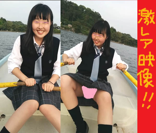 （PC/携帯対応）【激レア】女友達がボートを漕ぐ友達のスカートの中をさらす！！